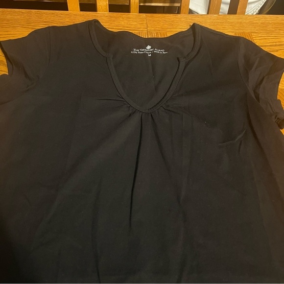 The Territory Ahead Pima Cotton Mini Short Sleeve Dress in Black Sz M Comfort - Picture 6 of 14
